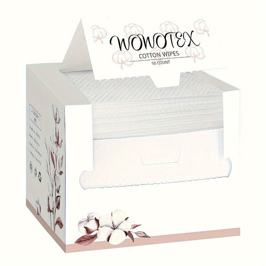 Disposable Cotton Face Towels 100% Pure Extra Thick Soft 10x12 Inch One Time Use Cleansing Towel for Sensitive Skin Baby Care Face Drying 50 100 200 Count