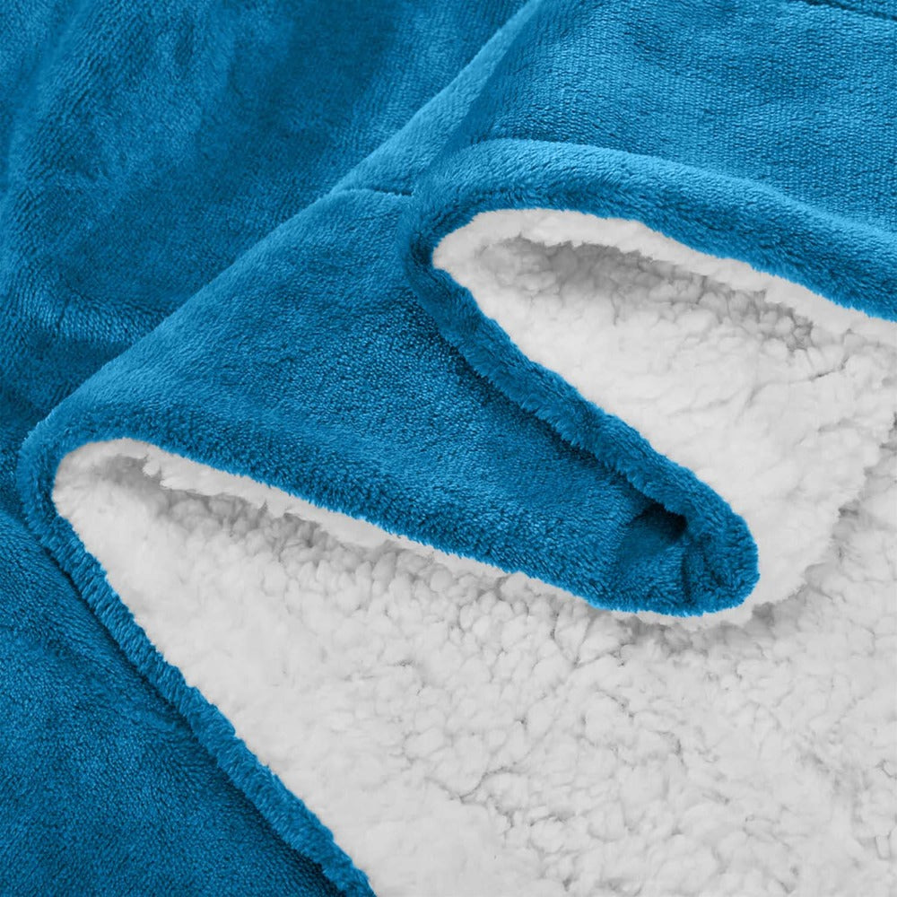 480GSM Sherpa Fleece Blanket – Double-Sided Heavy Warm Throw for Couch, Bed & Travel, Reversible All Season, 13 Colors, 3 Sizes