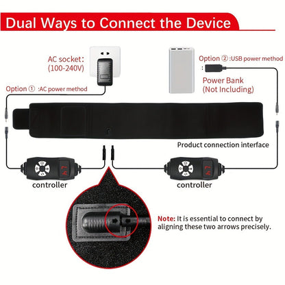 Wearable Red and Near-Infrared LED Belt, 49.6 x 7.08 Inches with Four Light Modes, Six Timers and Five Intensities