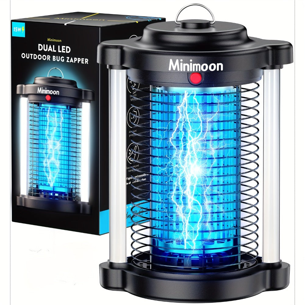 Pest Control Mininoon Electric Light-Grid Device with Dual LED Layout, 15W Marking and Hanging Chain