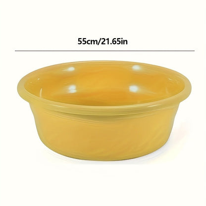 Plastic Wash Basin 12 Quart Stackable Round Tub - Portable Household Washing Bowl for Kitchen, Camping, Face Washing, Fruit & Vegetable Cleaning, Dish Washing & Bottle Rinsing, 4 Colors, Small to Oversized