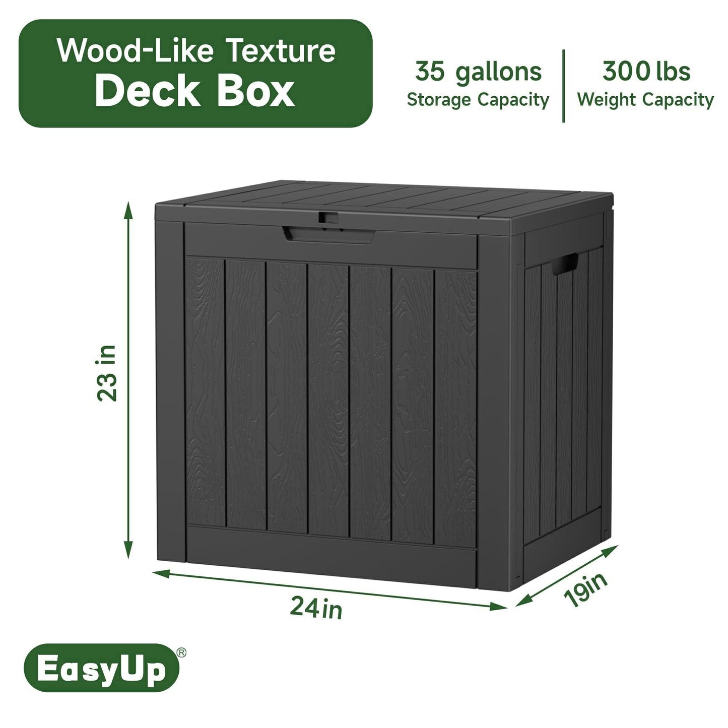 Resin Deck Box 35/45 Gallon – Lockable Outdoor Storage