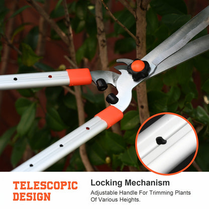Long-Reach Bypass Lopper with Telescoping Silver Handles, Orange Grips and 27–34-Inch Variant Label