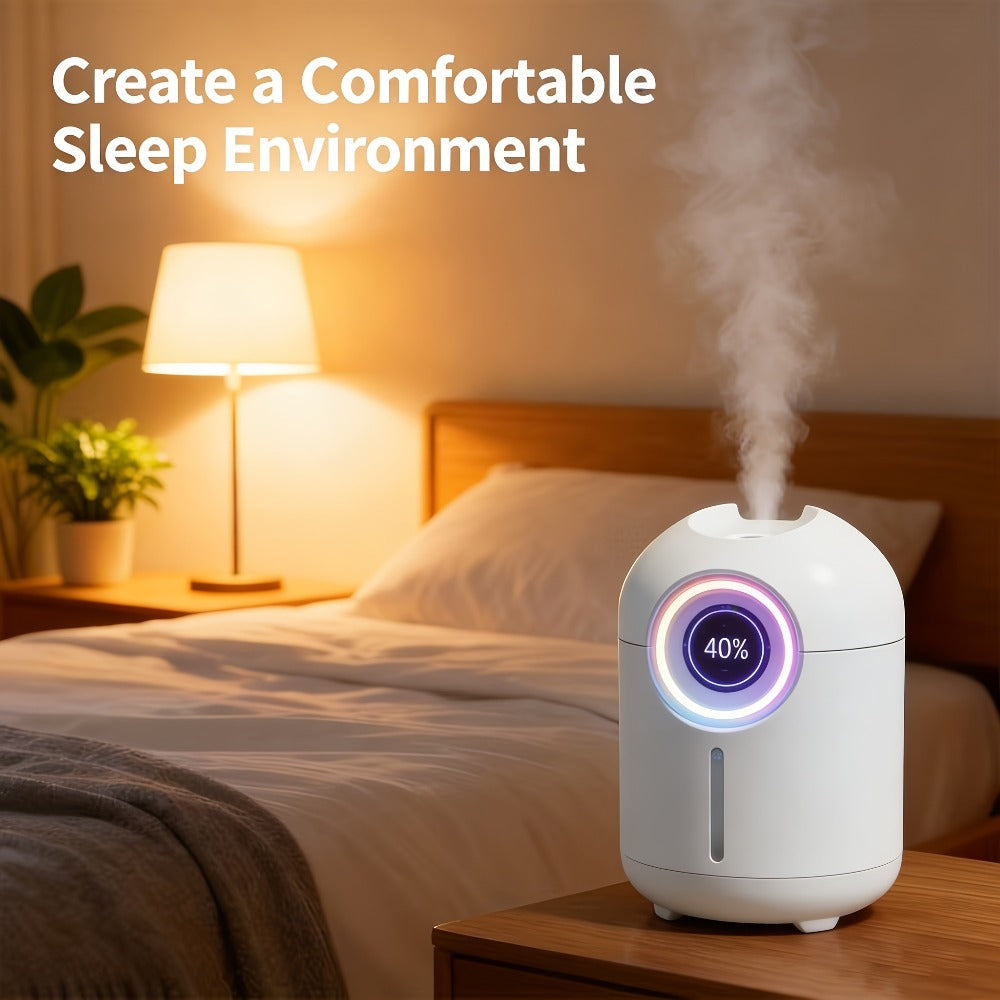 Humidifier 3-Piece Mini Set with Adjustable Mist, Soft LED Light and White-Green Color Combinations
