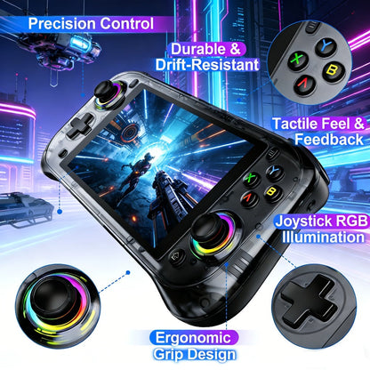 Handheld Game Console J55 with 5.5-Inch Large HD Display, 64GB Options, Linux-based system, Handheld controls