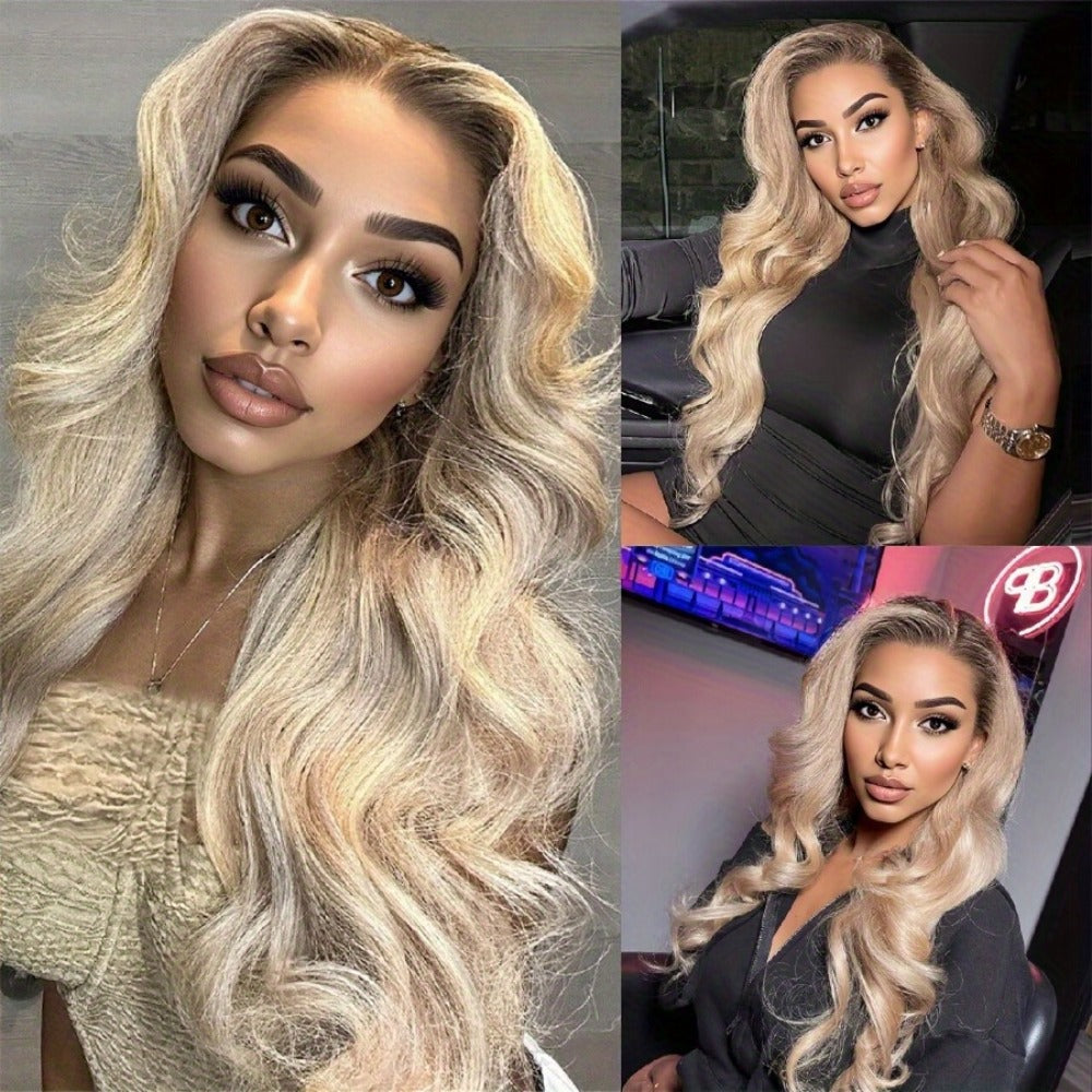Synthetic Wig 32-Inch 13x4 HD Lace Front Waves with 200% Density in Three Colors for Cosplay Looks