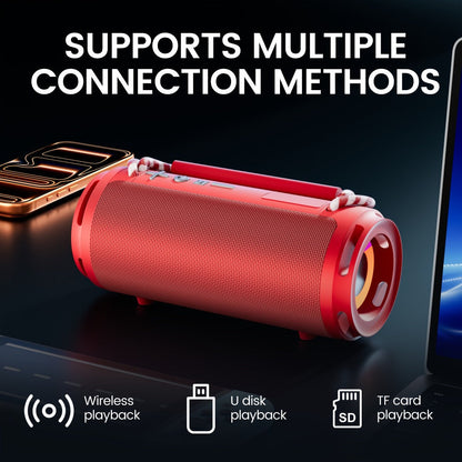 RGB Portable Bluetooth Speaker HD Sound Carry Strap Rechargeable Wireless Speaker Durable Design for Sports Home Party Travel Valentine Anniversary Gift