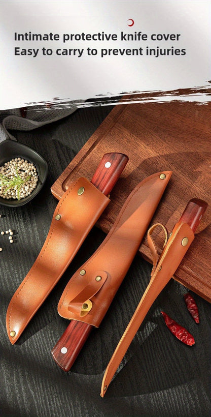 Kitchen Knife Set 3-Piece Hand-Forged Stainless Steel Boning, Fillet and Carving Knives with Optional Sheath