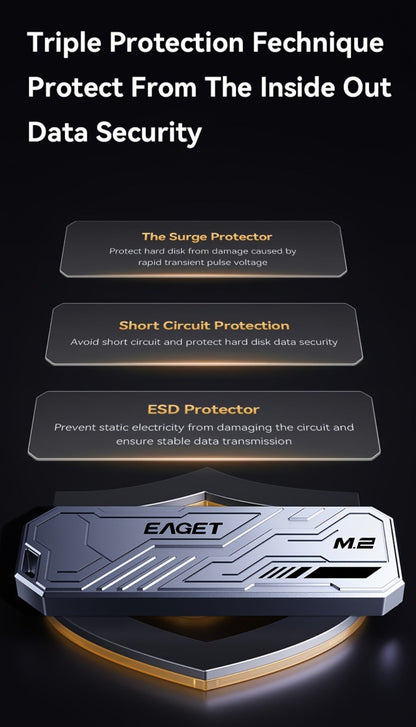 SE910D NVMe SSD Enclosure USB-C 10Gbps – Aluminum M.2 PCIe & NGFF SATA External Case, USB 3.2 Gen 2 Type-C Adapter, Portable Solid State Drive Enclosure for PC, Mac, Laptop