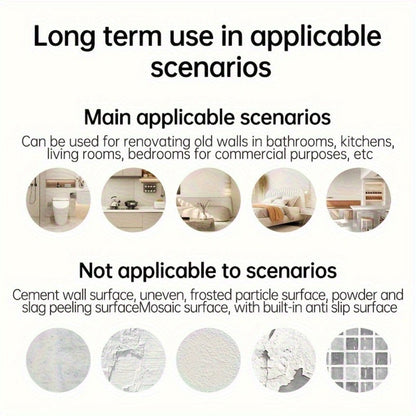 Peel and Stick Wall Tiles 50/100pcs Waterproof PVC Marble Self Adhesive Vinyl Tile Stickers for Bathroom Kitchen Living Room, TV Backdrop Shower Wall Panels Modern Home Decor Easy Installation