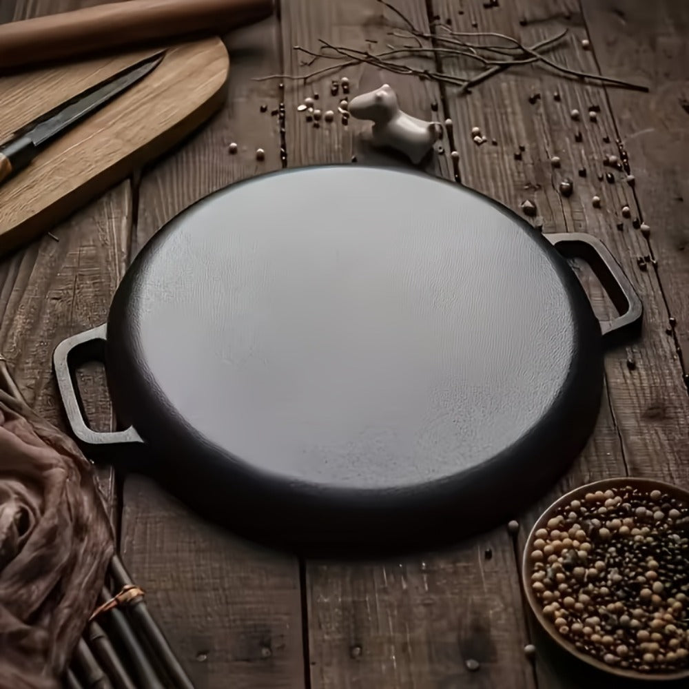 28cm Cast Iron Skillet Bundle with Barbecue Tongs and Optional 304 Stainless Steel Box in 2- or 3-Piece Sets