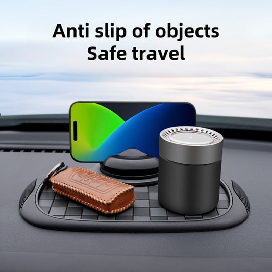 Car Dashboard Anti-Slip Pad with Phone Holder & Digital Number Plate Stickers – Multifunctional Non-Slip Dashboard Storage Mat for Car Interior Accessories