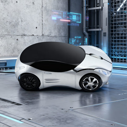 Novelty Car-Shaped Wired USB Optical Computer Mouse in Black or Red for Desktop and Laptop Use