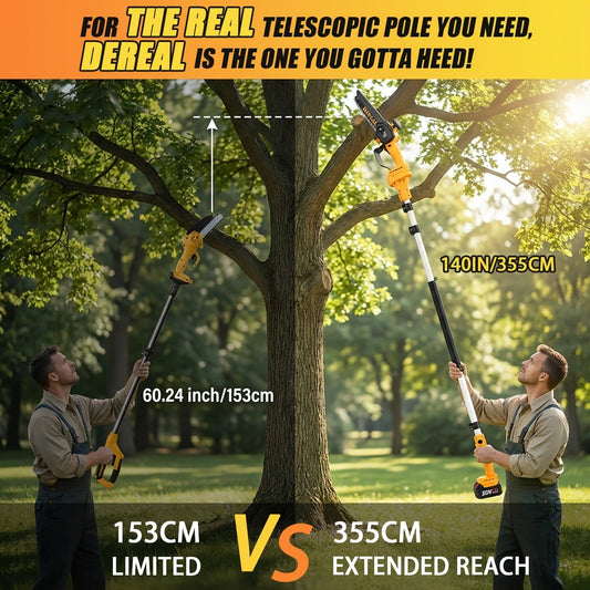 Mini Chainsaw Cordless 6-Inch Brushless with 20V 4.0Ah Rechargeable Battery, One-Hand Electric Handheld Chain Saw for Tree Trimming, Wood Cutting and Yard Work