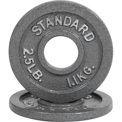 Gray STANDARD Cast-Style Weight Plates in Single, Pair, Four-Piece and Mixed Sets for Barbell Training