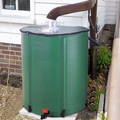 Rain Barrel Collapsible 50 & 100 Gallon Outdoor Water Storage Tank with Spigot & Mesh Top