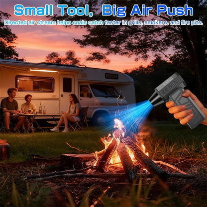 Mini Pistol-Grip Electric Air Duster with Six Nozzles and Optional Dust-Collection Bin Set