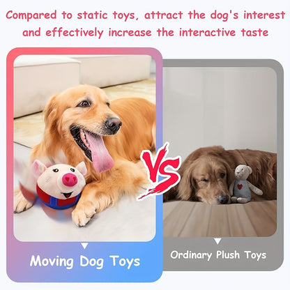 Dog Toy USB-Rechargeable Bouncing Character Ball with Recording and Music Modes in Five Styles