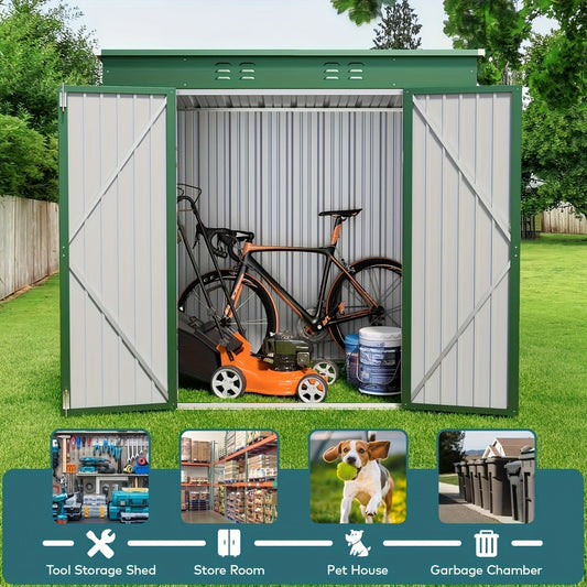 Metal Storage Shed Outdoor Garden Shed with Lockable Door – Weatherproof