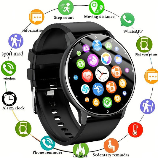 Fitness Tracker Smartwatch for Men & Women – 1.28" Display, Sleep Monitor, Step Counter, Distance Tracker, Running & Gym