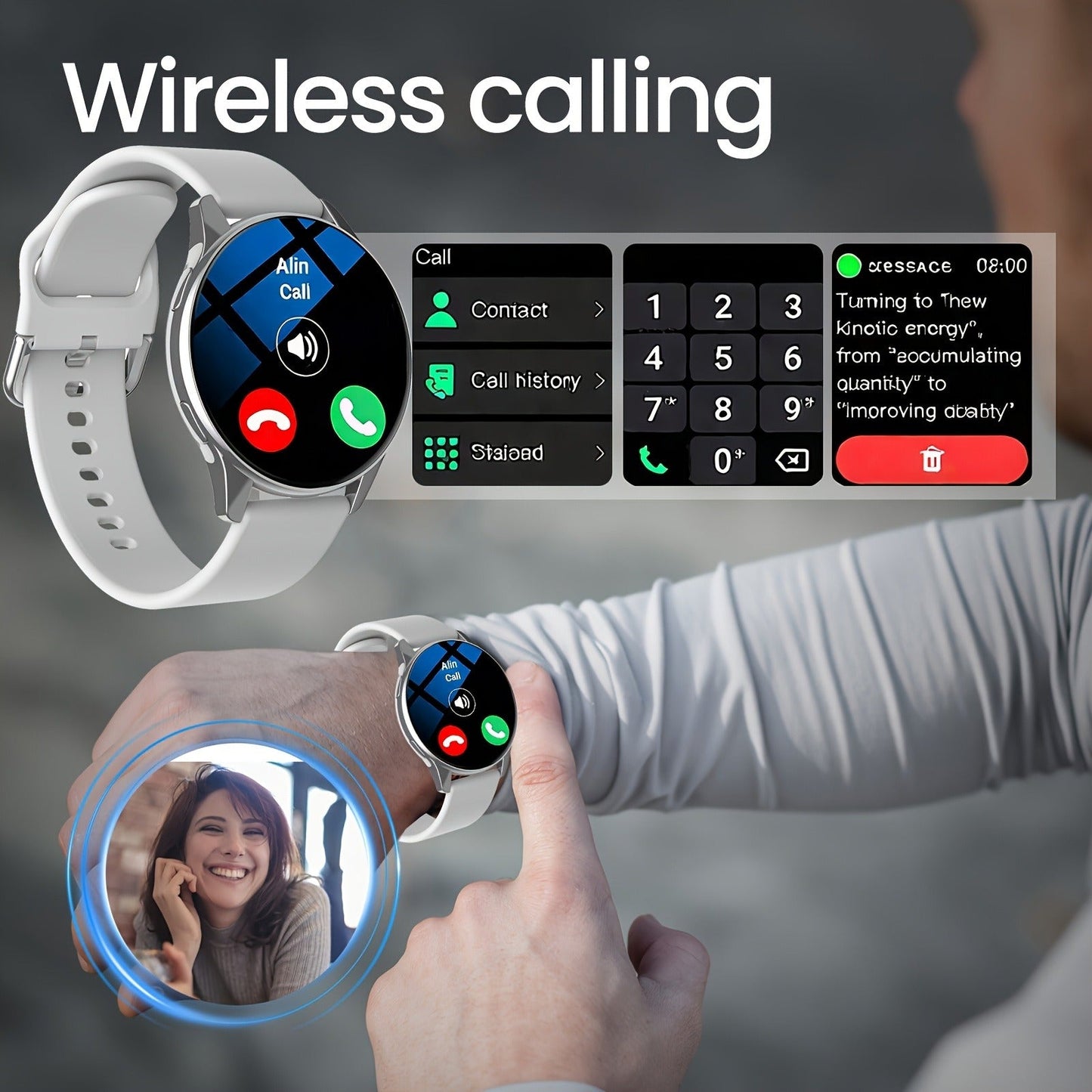Smartwatch – Sports 1.52" Full Touch Screen, Call & Activity Tracker, Source-Listed Color Options & Everyday Wear Design