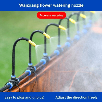 Garden Sprinkler Kit Rotating Copper Nozzle Automatic Irrigation System for Lawn Balcony Misting