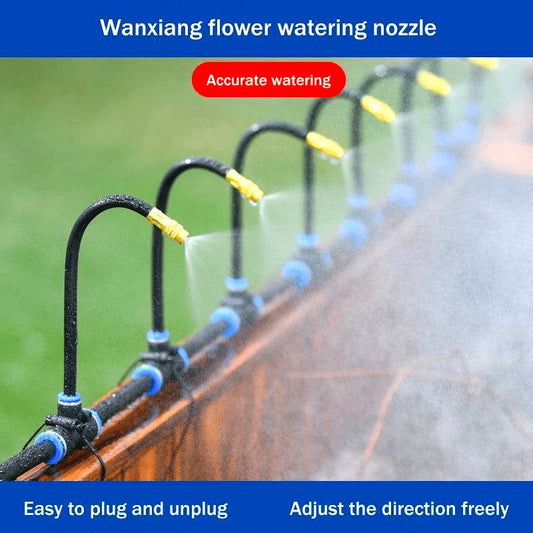 Garden Sprinkler Kit Rotating Copper Nozzle Automatic Irrigation System for Lawn Balcony Misting