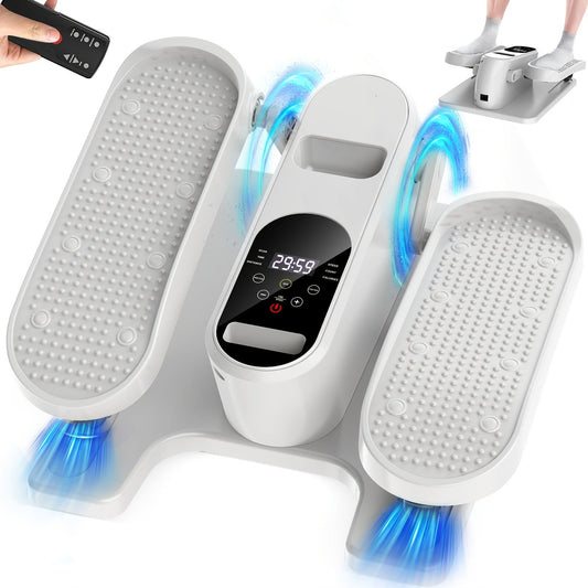 Under Desk Elliptical Machine – 12-Speed Electric Seated Leg Exerciser, Quiet & Portable Foot Pedal Trainer with Remote, for Seniors & Home Office Workouts