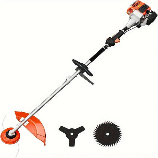 Gas String Trimmer 3-in-1 – 36CC/48CC/52CC 2-Stroke Brush Cutter & Weed Wacker with String Head, 3T Blade & 40T Circular Blade, Backpack Option