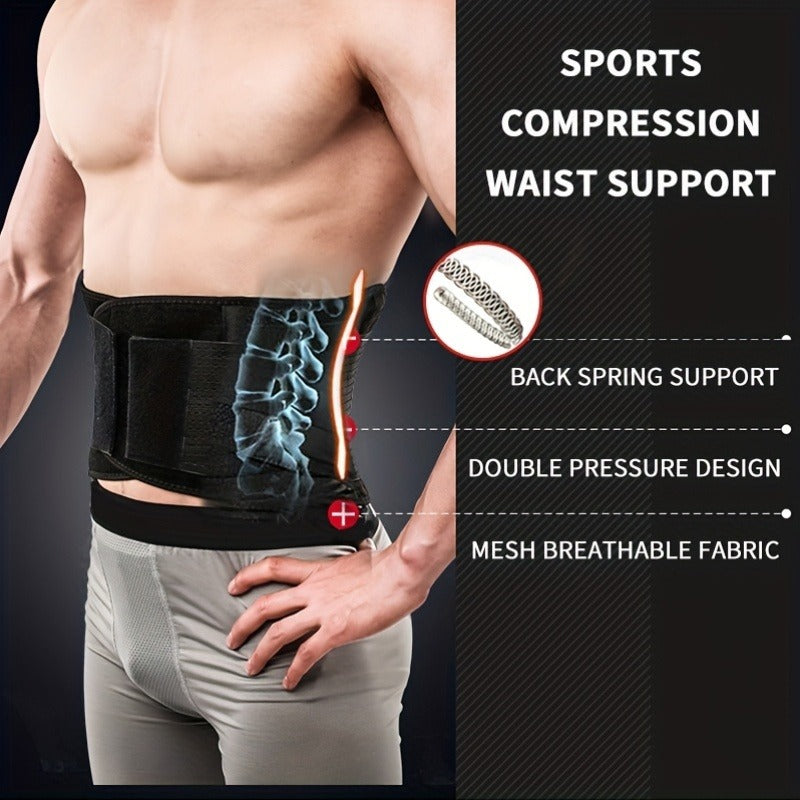 Adjustable Weightlifting Support Belt with Breathable Polyester and S, M or L Size Options