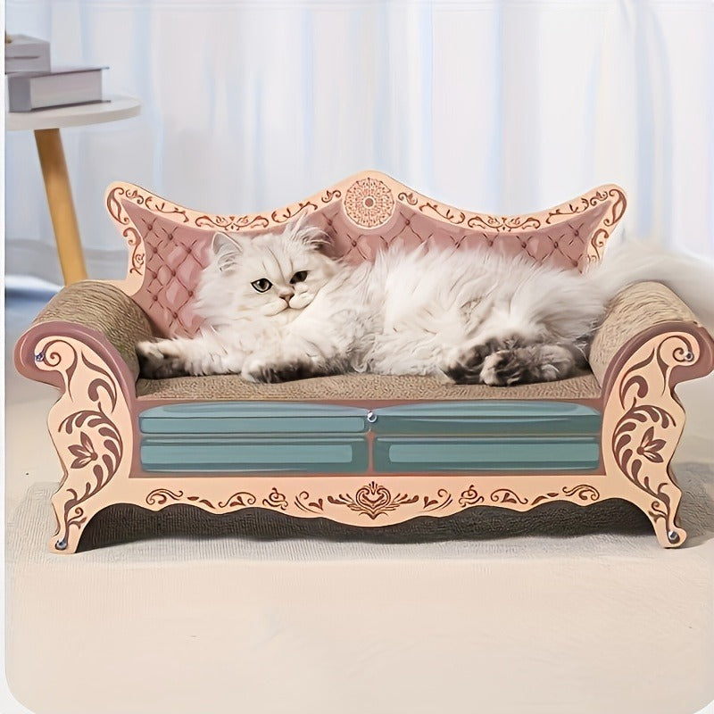 Cat Scratching Board Sofa – Chaise Longue Cat Bed with Anti-Scratch Protection | L-Shaped Vertical Scratcher, Wear-Resistant & Non-Shedding, Large Cat Furniture