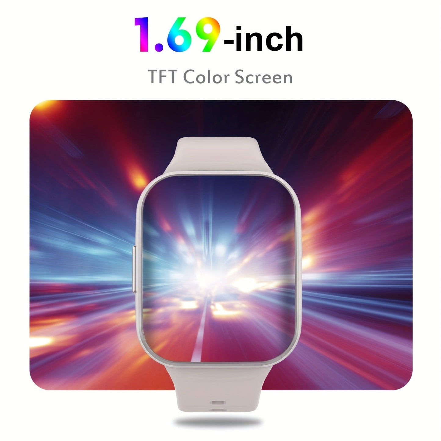 Smartwatch – 1.69" HD Screen, 25 Sports Modes, IP68, Source-Listed Color Options & Everyday Wear Design