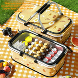 Aluminum frame picnic basket fried egg (38*20*25)