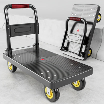Folding Flat Cart Heavy Duty 660-800 lbs Capacity Silent Swivel Wheels Moving Hand Truck