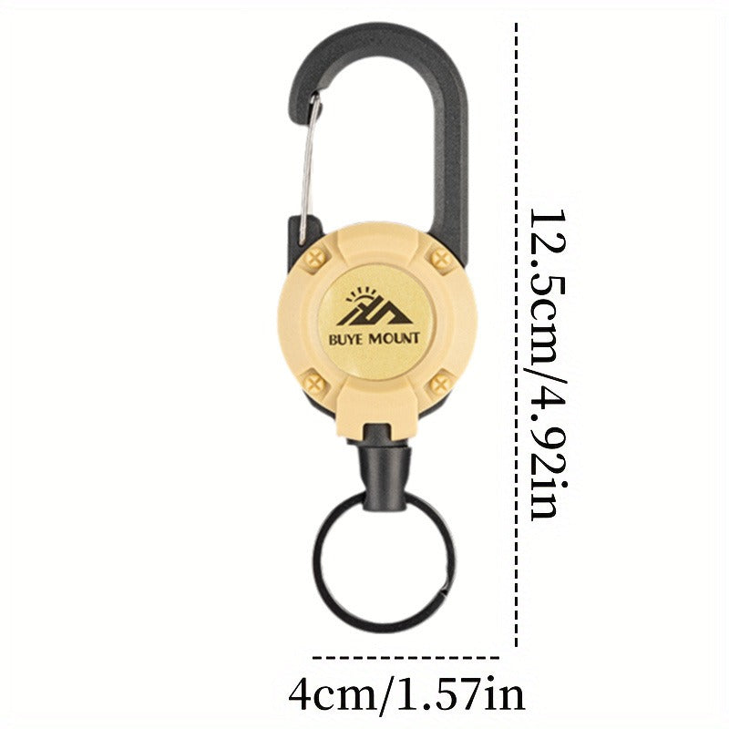 Two-Pack Retractable Keychains with 23-Inch Steel Wire, Lanyards and Four Color Options for Daily Carry