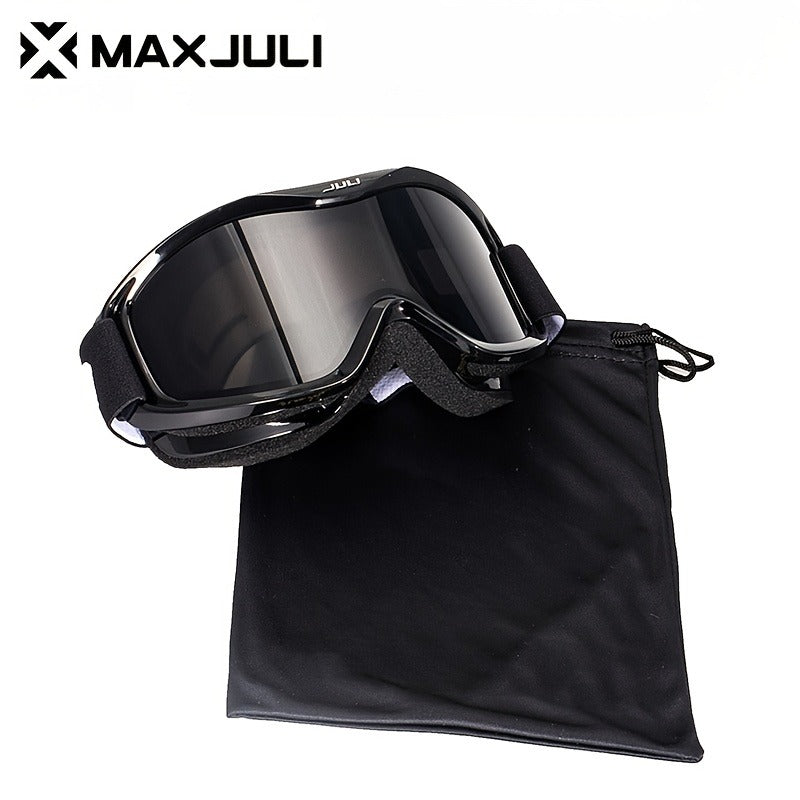 Black MAXJULI Over-the-Glasses Ski Goggles with Silver Lens and Single-Piece Checkout Option
