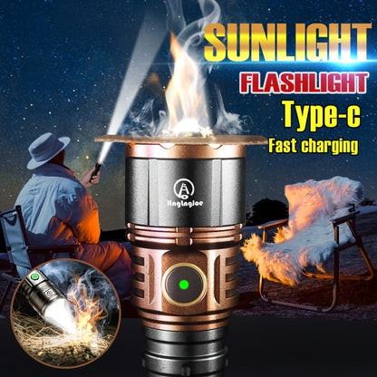 Flashlight 4500-Lumen Fresnel Lens Torch with USB-C Charging and 21700 3000mAh Battery in Red