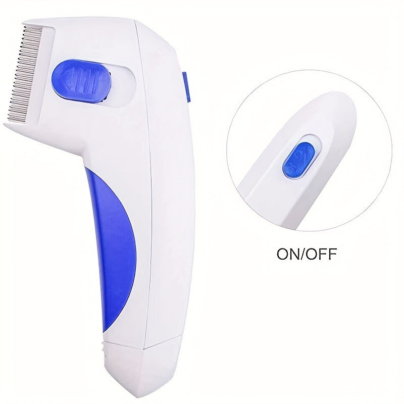 Pet Deshedding Brush, Two-in-One Grooming Comb with Stainless Steel Teeth and Non-Slip Handle