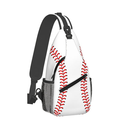 Sling Bag Baseball-Themed One-Strap Crossbody Pack with Adjustable Shoulder Carry for Training and Travel