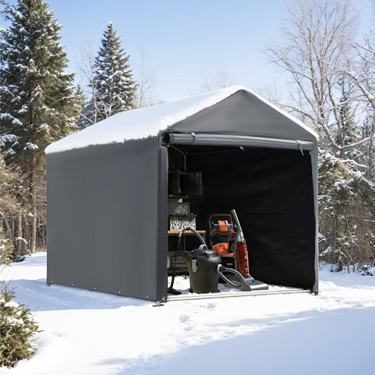 Outdoor Storage Shed Carport Canopy Portable Shelter PE Tarpaulin