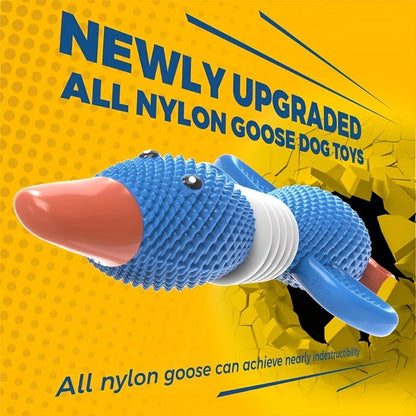 Dog Toy Nylon Goose or Clownfish Chew Design for Medium and Large Dogs in Two Blue Styles for Interactive Chew Play