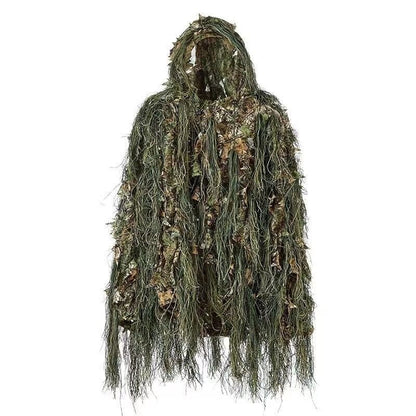 Leaf Camouflage Ghillie Cloak – Lightweight Camo Suit for Hunting, Bird Watching, Wildlife Photography, Tactical Training & Halloween Costume | 2 Sizes