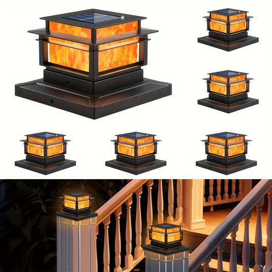 Solar Column Cover Light 6 Pack – LED Fence Post Cap Lights
