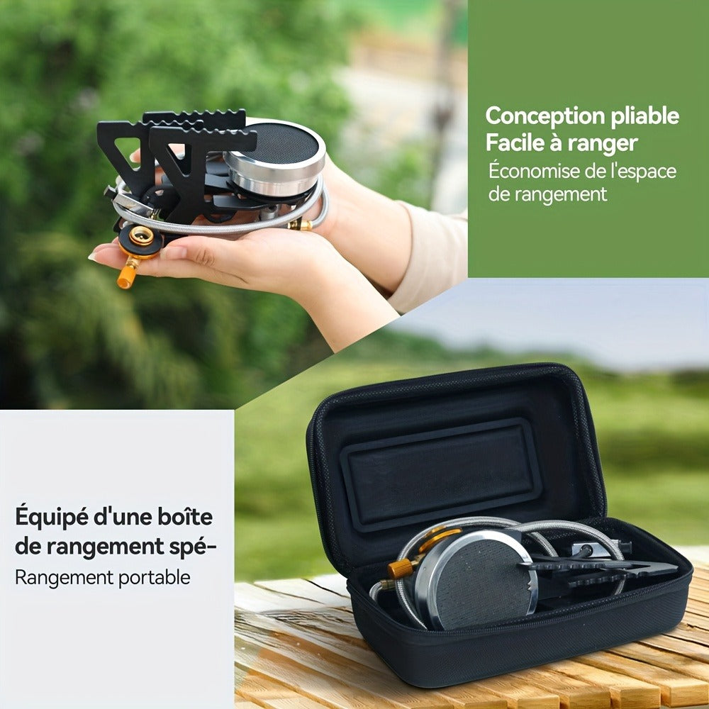 Infrared Camping Stove REDSUN FD1/FD3, 3.0kW Windproof Portable Gas Stove with Collapsible Stand & EVA Case