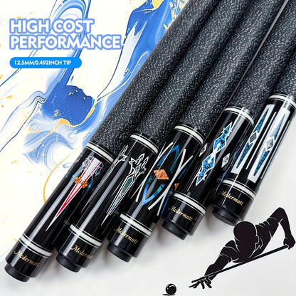 58-Inch Canadian Maple Pool Cue with 12.5mm Tip, Quick-Release Joint and Five Z-Series Graphics