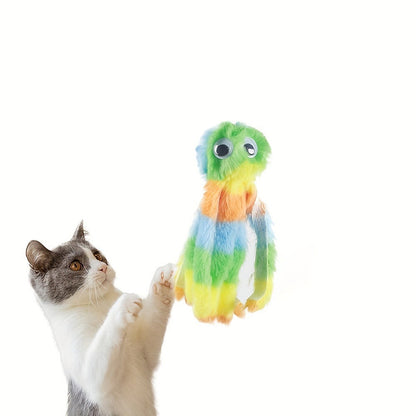 Cat Toy Octopus Plush 5-Pack in Random Colors with Long Tentacles and Teaser-Wand Hanging Loops