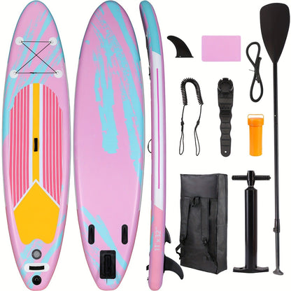 Inflatable Stand-Up Paddle Board in 10, 11 or 12-Foot Lengths with Five Colors and Three-Fin Layout