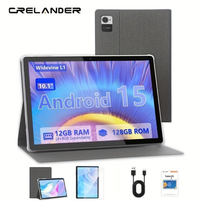 Android Tablet CRELANDER W30 with Android 15, 128GB Internal Storage and Keyboard Mouse Stylus Bundle