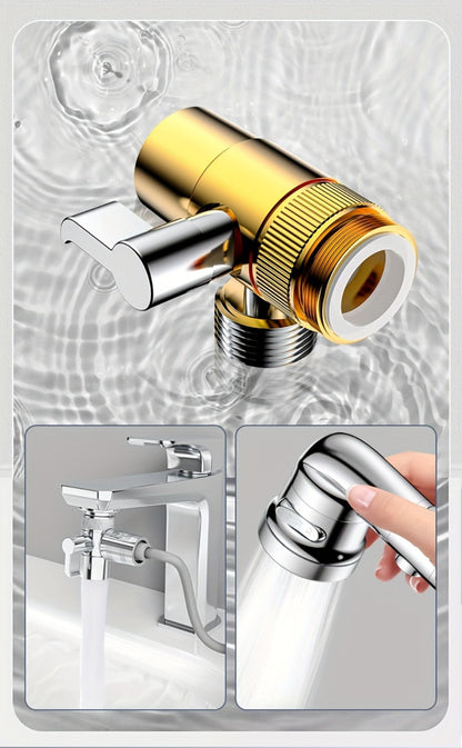 Faucet Extender Pull-Out Retractable Showerhead for Washbasin - Hot & Cold Compatible Hair Washing Sink Sprayer, Basin Extension Attachment for Bathroom Sink, 1-Speed & 3-Speed Options