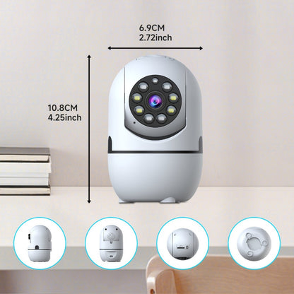 Indoor Security Camera 4-Pack with 355° Pan-Tilt, Dual-Band WiFi, Night Vision and Two-Way Talk